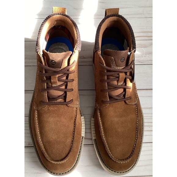 Clarks Collection Barnes Mid AP Cola Suede Waterproof Lace Up Mid Boots Size 9.5 main image 4